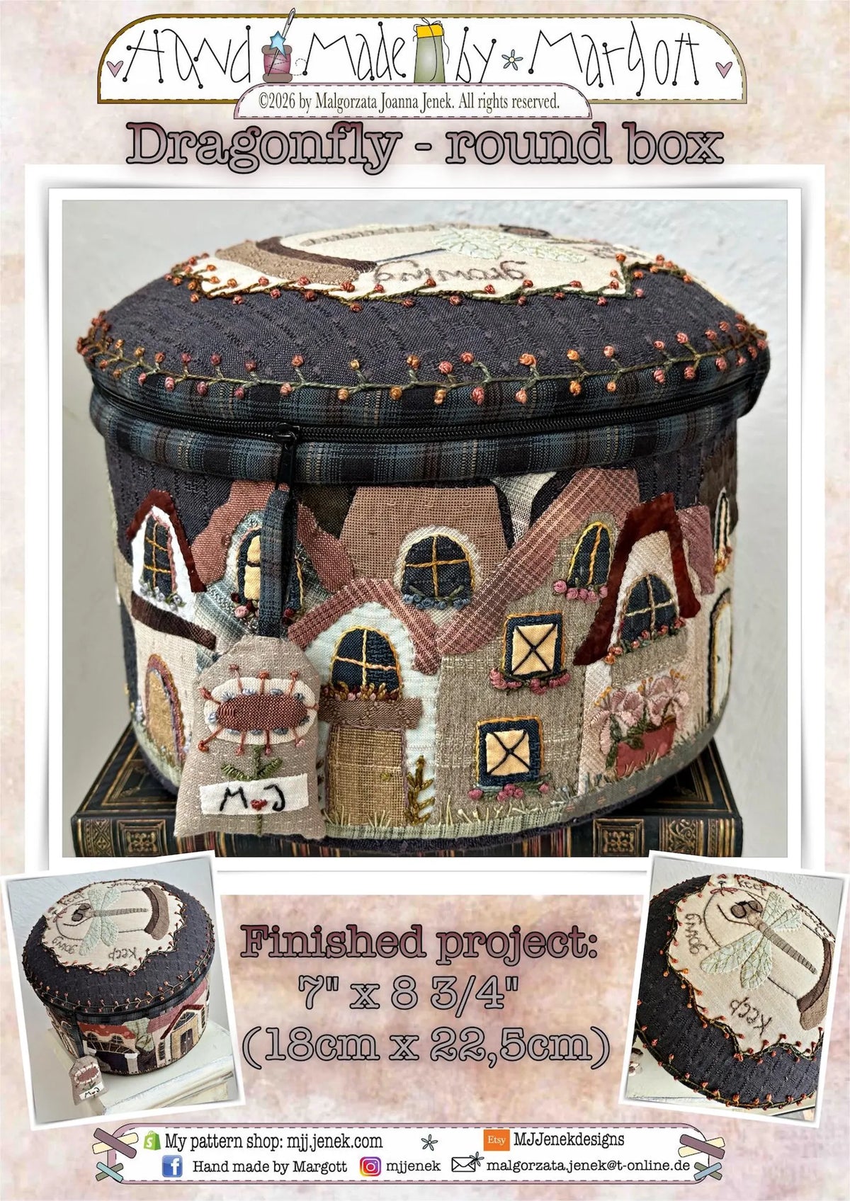 Dragonfly Round Box Pattern