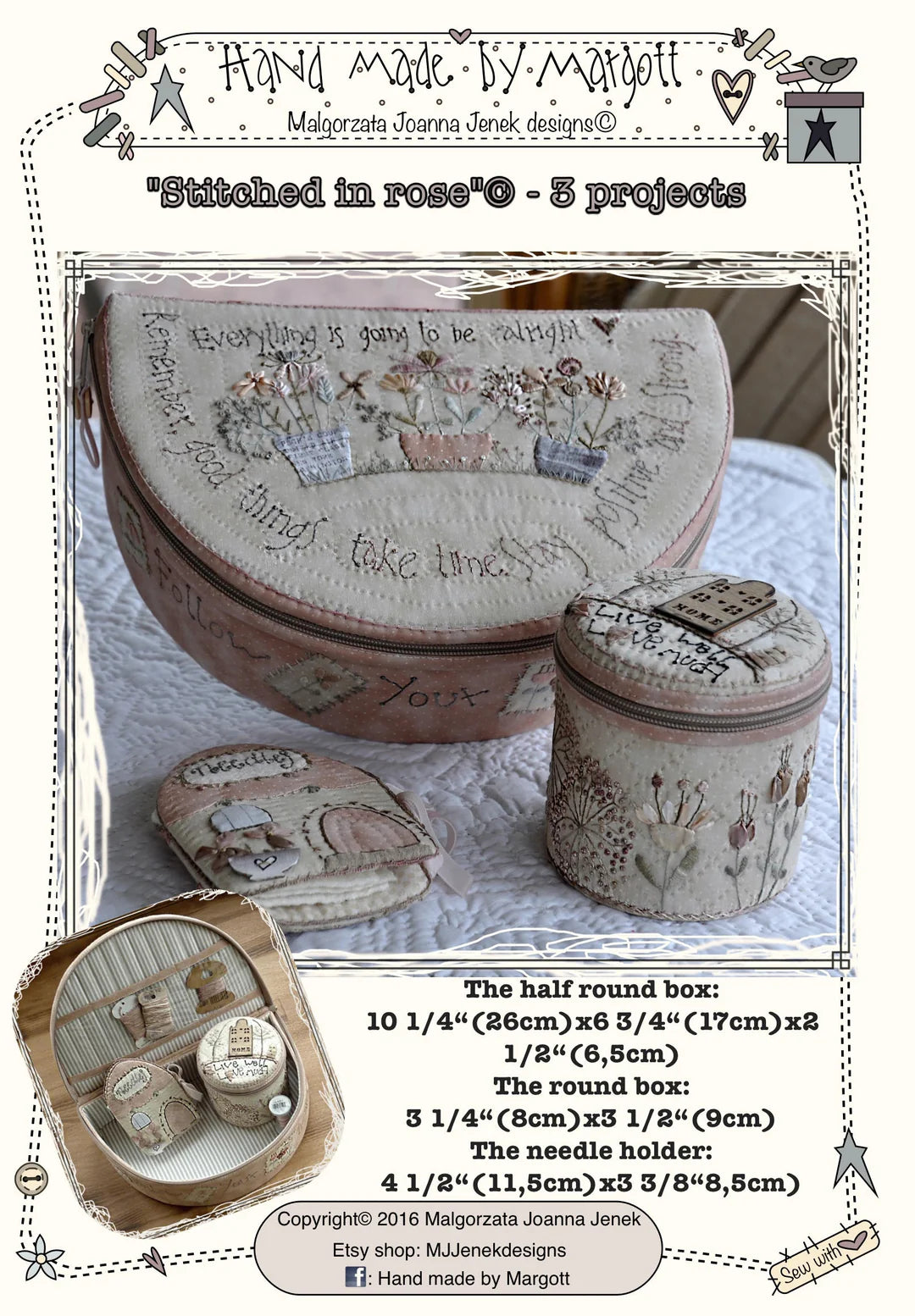 Stitched in Rose Sewing Box Pattern