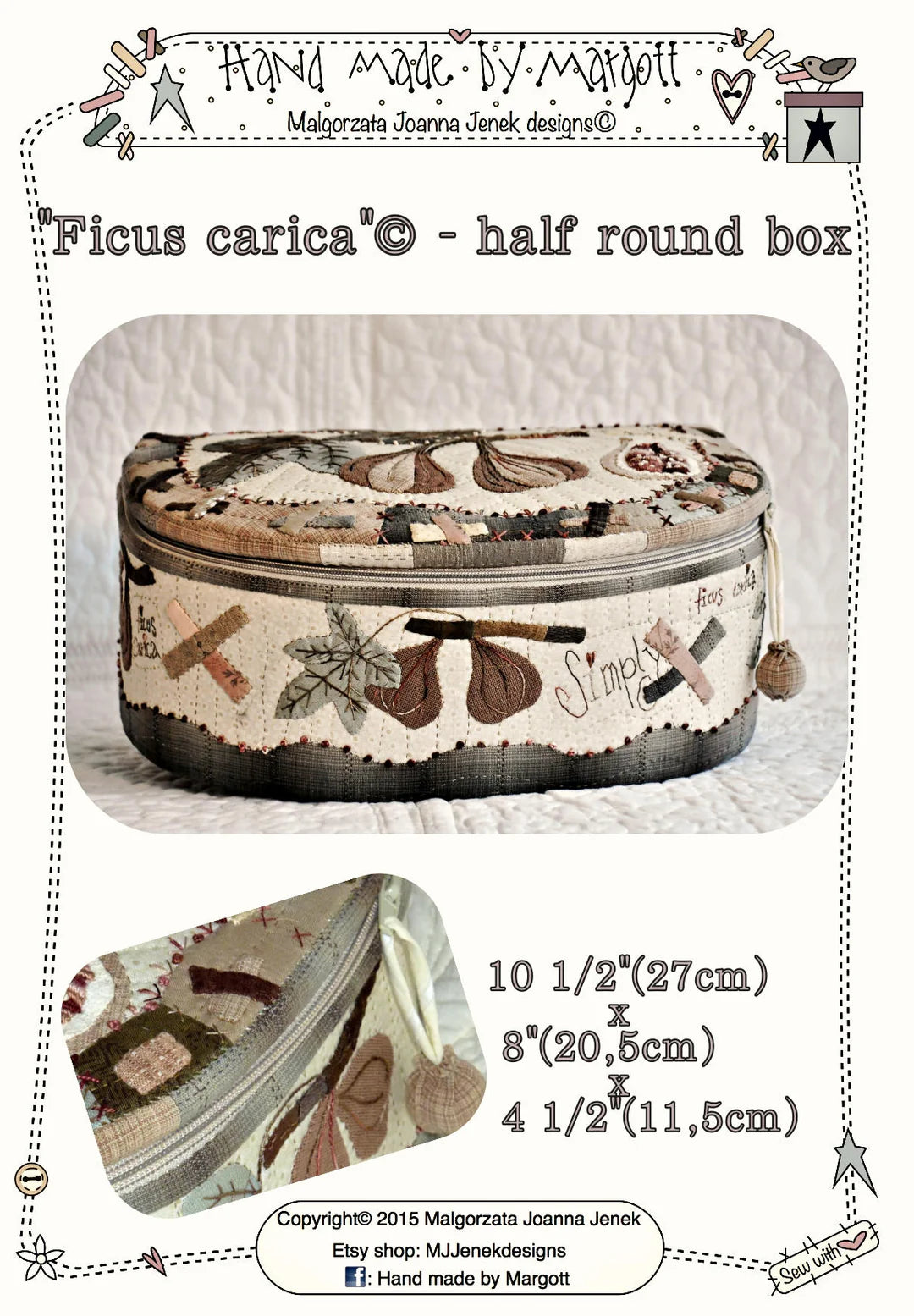 Ficus Carica Sewing Box Pattern