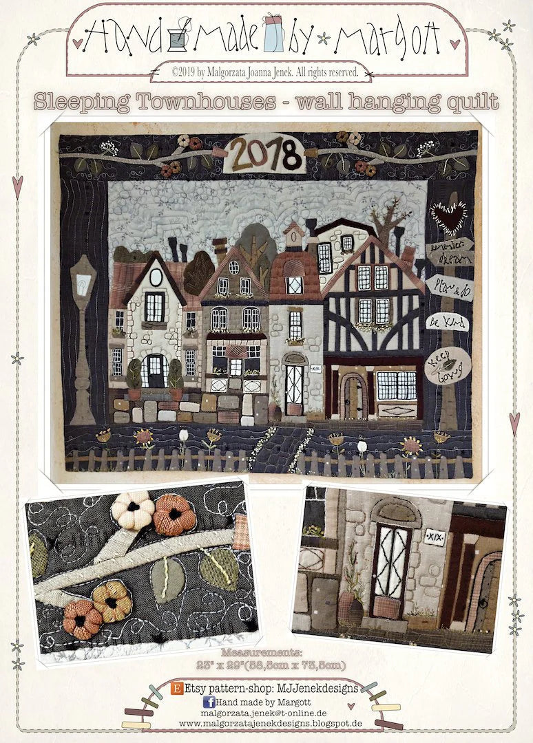 Sleeping Townhouses Wall Hanging Quilt Pattern