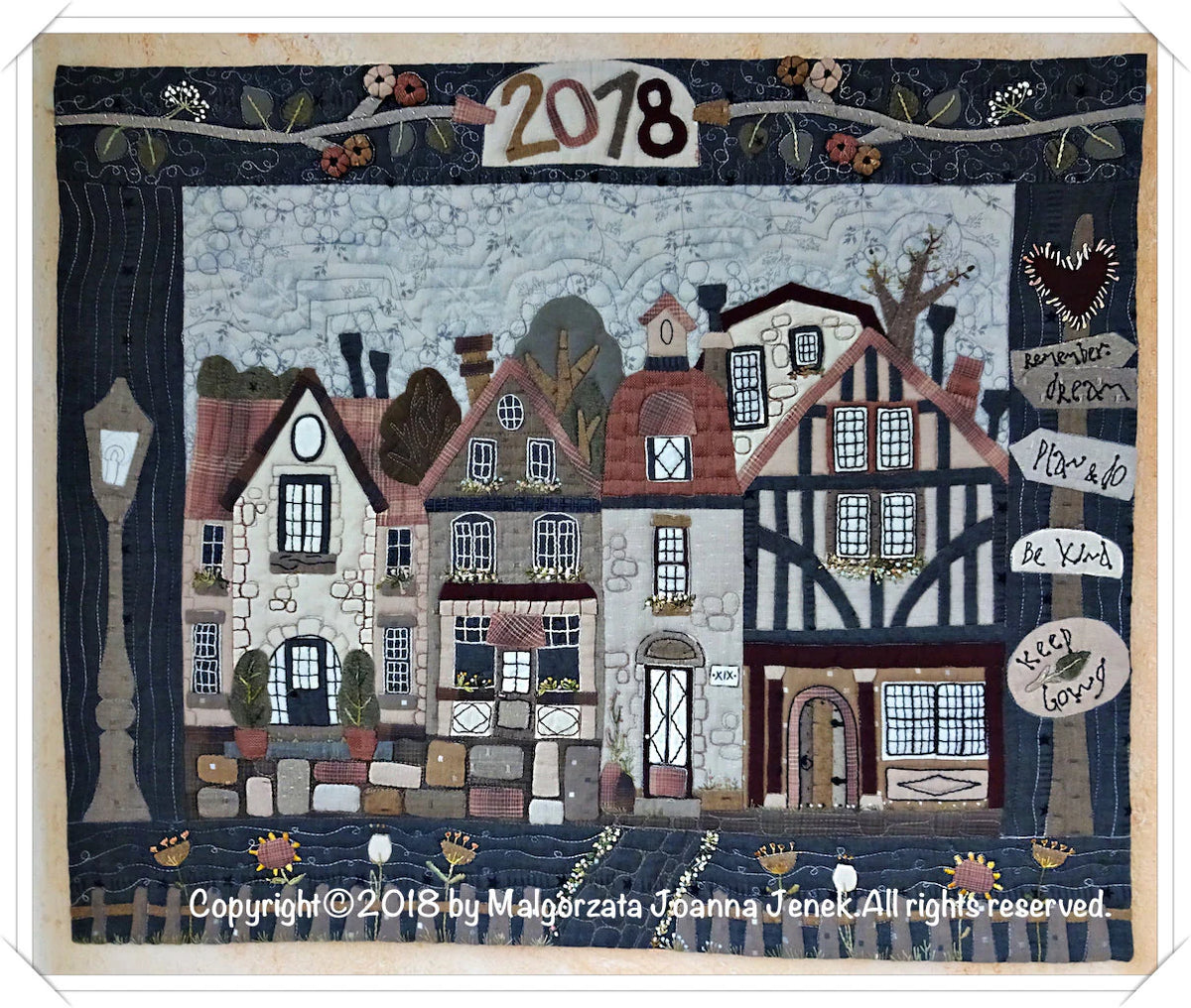 Sleeping Townhouses Wall Hanging Quilt Pattern