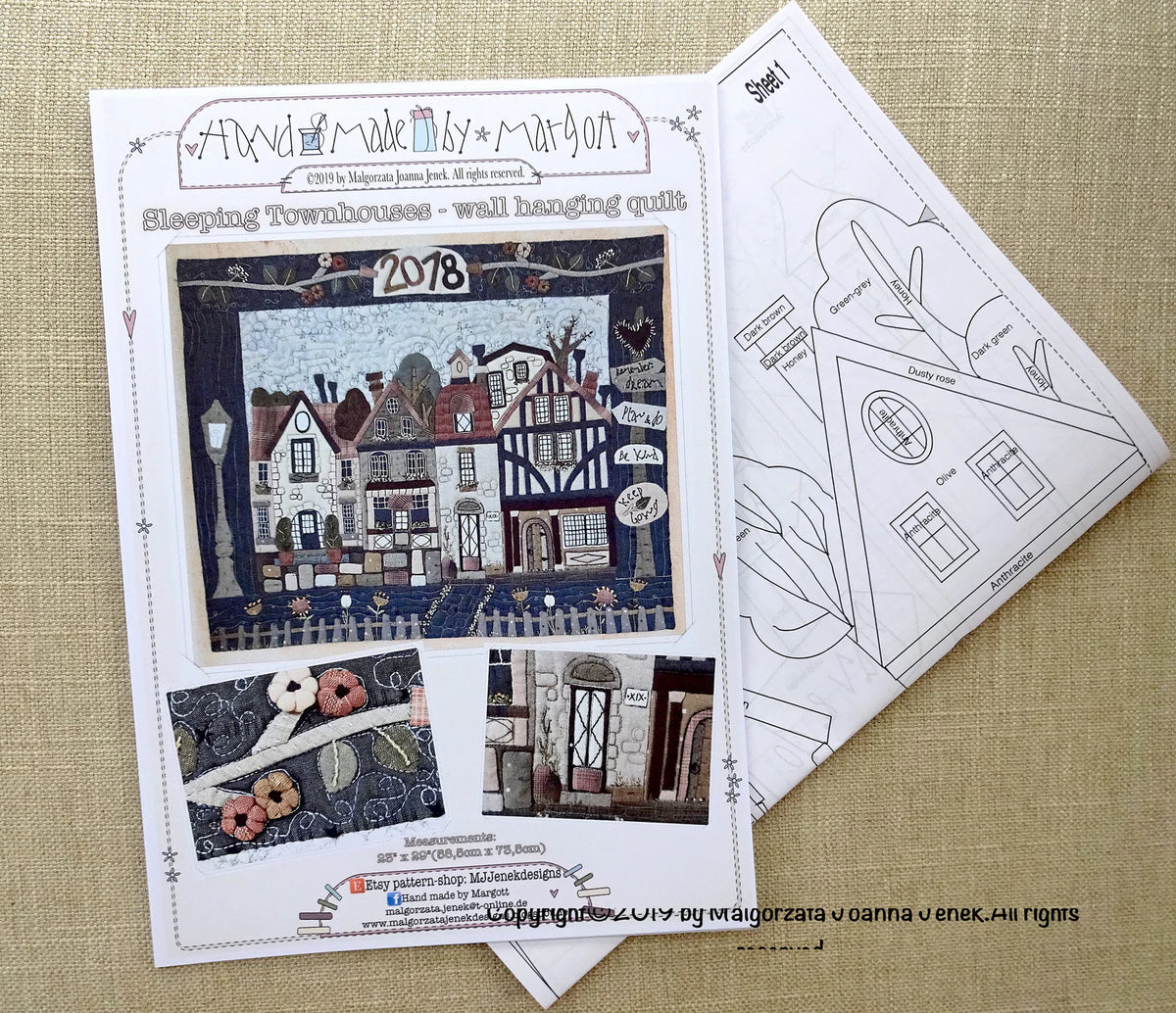 Sleeping Townhouses Wall Hanging Quilt Pattern