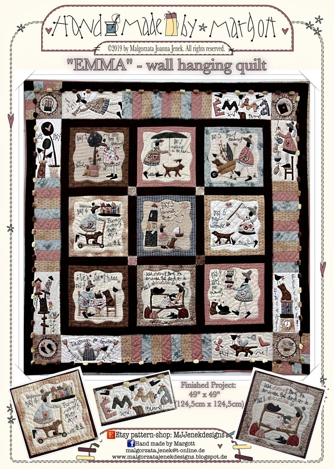 Emma Wall Hanging Quilt Pattern