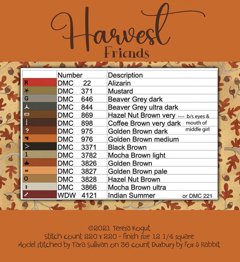 Harvest Friendship 3 designs, by Teresa Kogut pattern