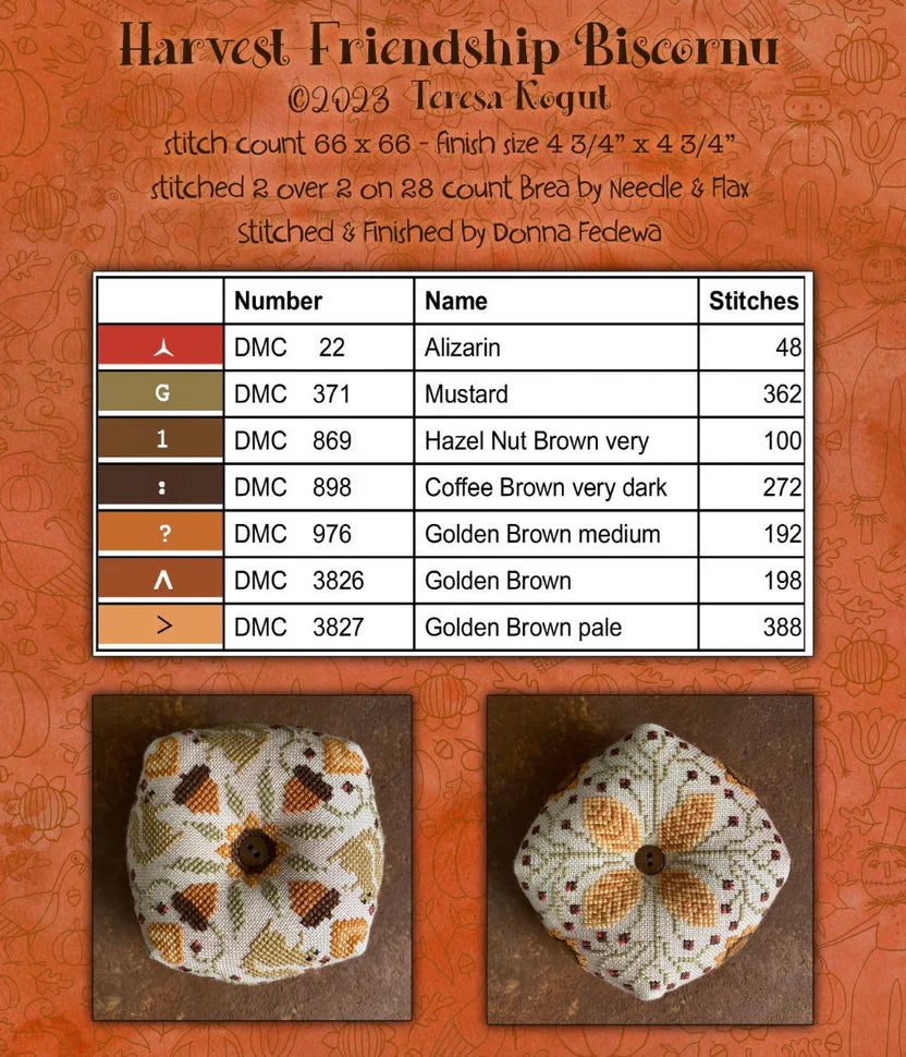 Harvest Friendship 3 designs, by Teresa Kogut pattern