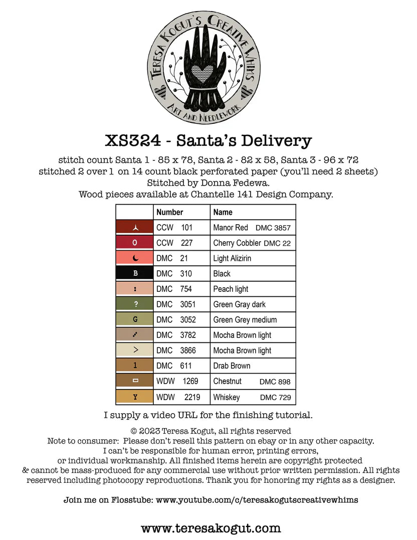 Santa's Delivery, by Teresa Kogut pattern