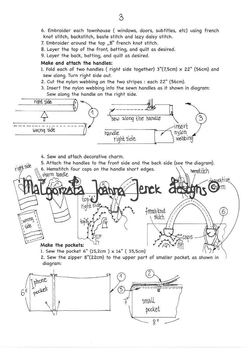 Dutch Townhouses Bag Pattern