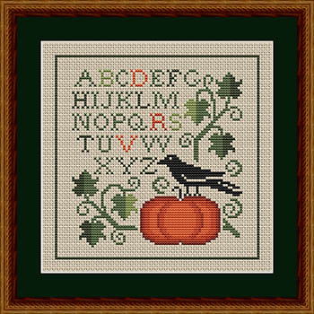 Autumn Crow and Pumpkin by Happiness is Heartmade Pattern