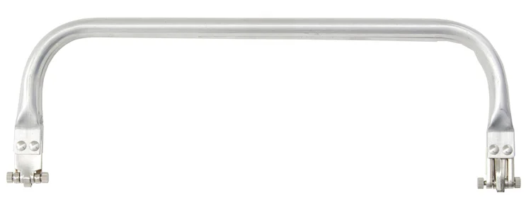 Aluminum grab handle with silver finish and adjustable mounting for added stability and support.