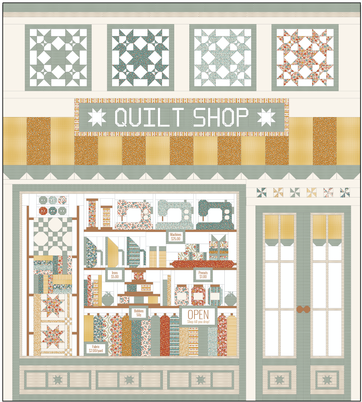 Quilt Shop by My Sew Quilty Life BOM Kit in 2 Tilda Options