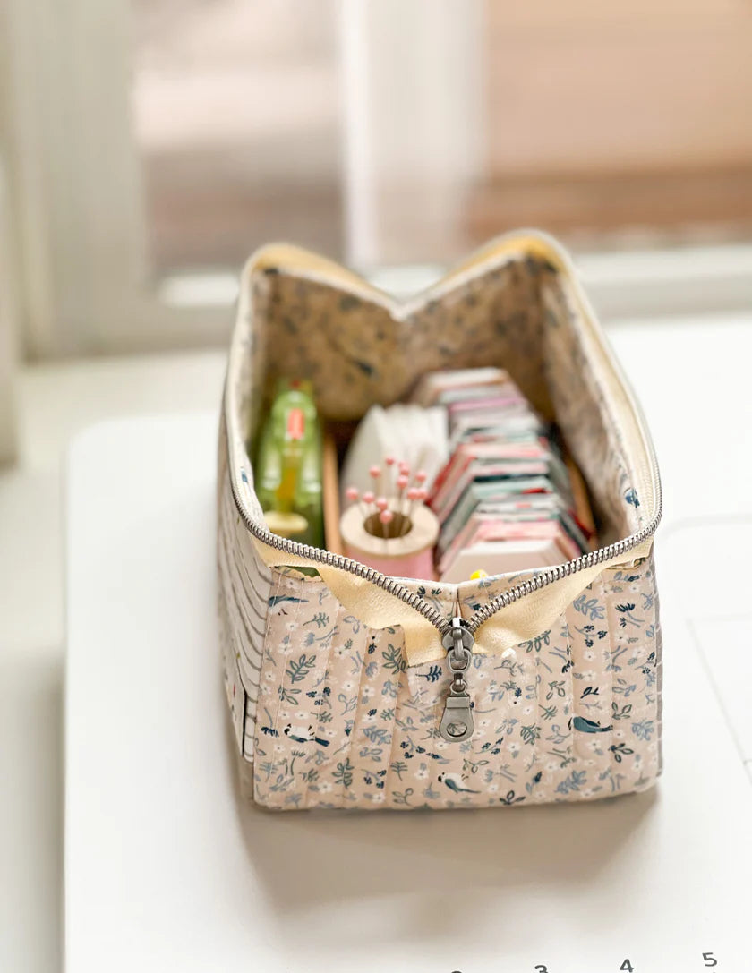Open Up Box Pouch Pattern by Minki Kim Sewing Illustration