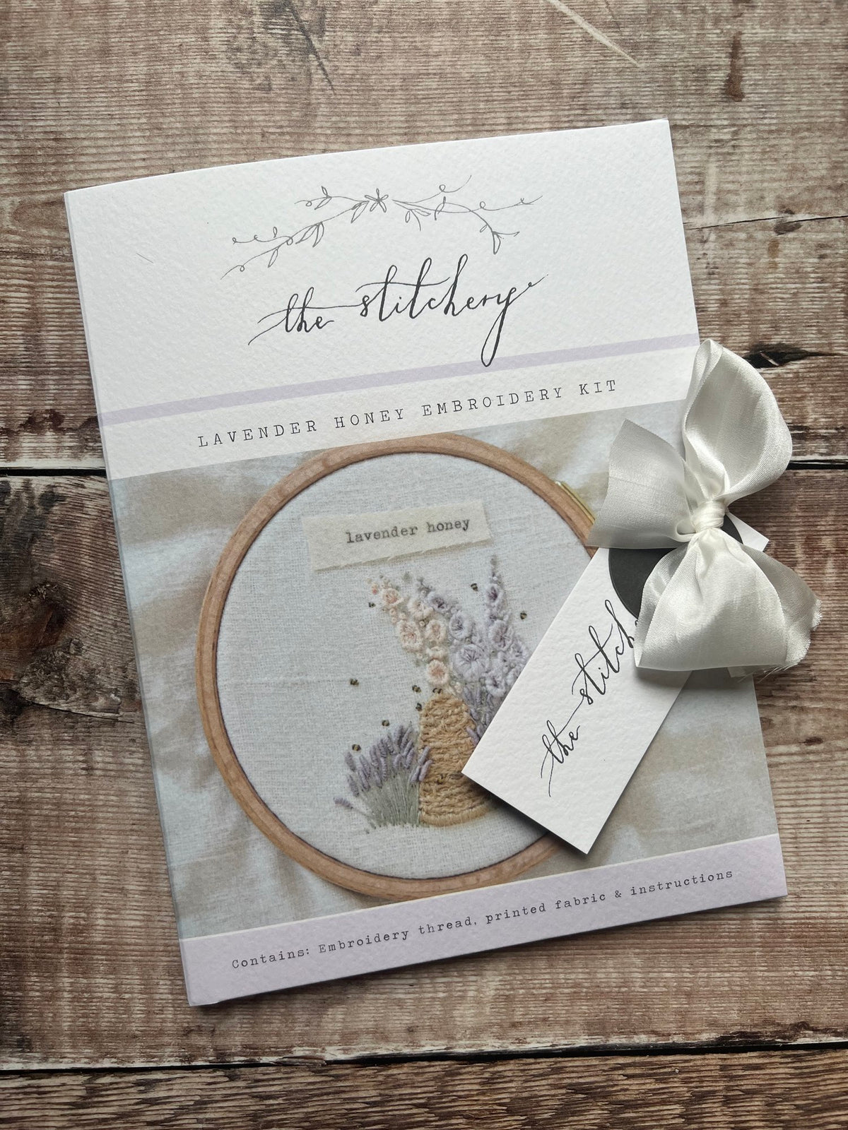 The Stitchery Embroidery Kit: Lavender and Honey