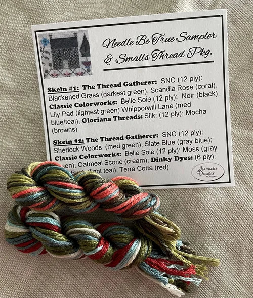 Needle be True Sampler & Smalls Cross stitch pattern by Jeannette Douglas Designs