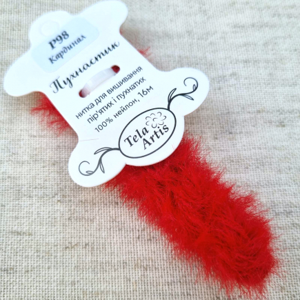 Tela Artis Fluffy Thread, P98 Cardinal Poohnastik