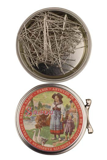 Sajou Sewing Pins No 4 {Extra Fine} Alsatian Metal Tin