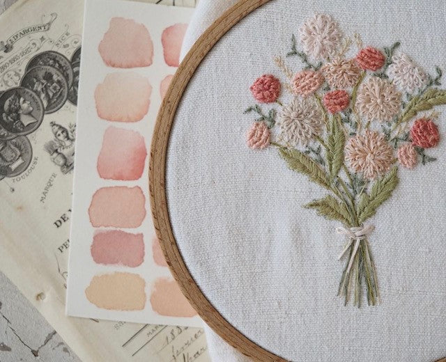 The Stitchery Embroidery Kit: The Dahlia Patch