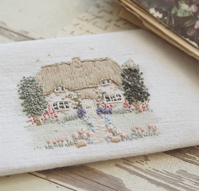 The Stitchery Embroidery Kit: The Thatched Cottage