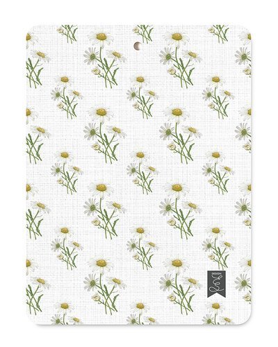 Emma Sjodin Gift Set: Cutting Board and Linen Towel, Daisies