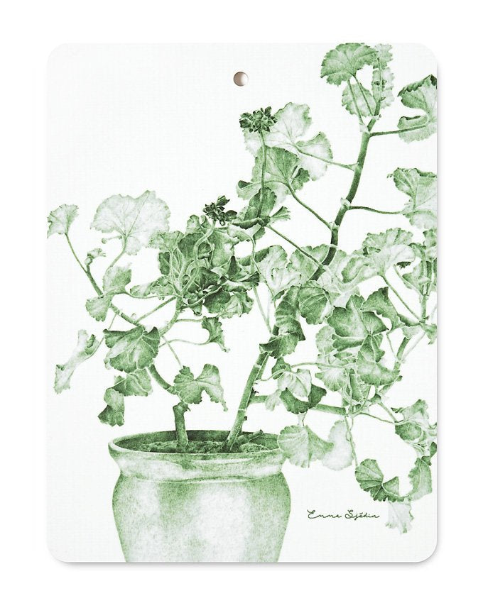 Emma Sjodin: Cutting Board/Heatmat, Green Geranium