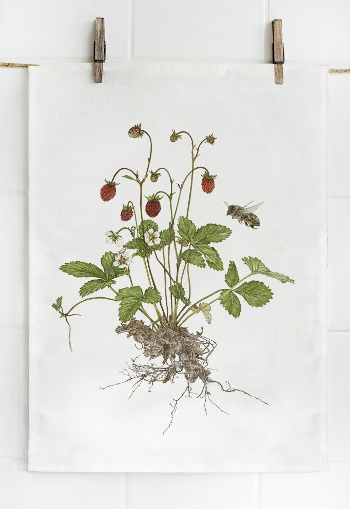Emma Sjodin: Linen Towel, Woodland Strawberries