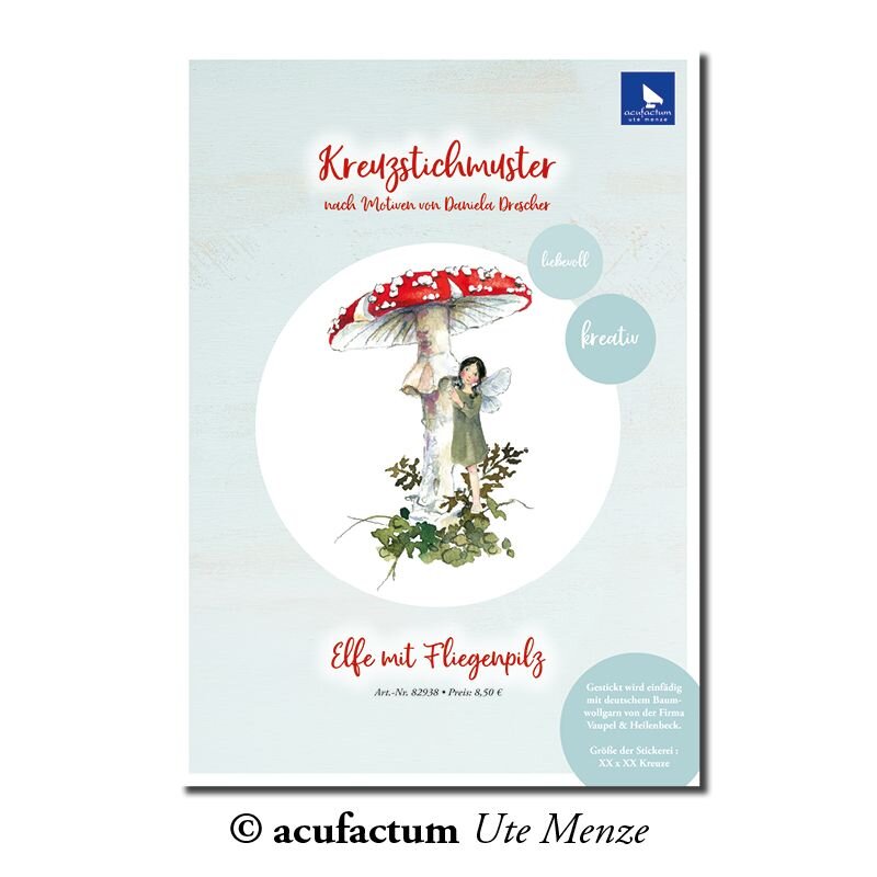 Acufactum Cross-stitch pattern: Elf with Toadstool