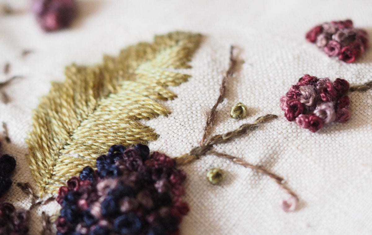 The Stitchery Embroidery Mini Kit: Blackberries