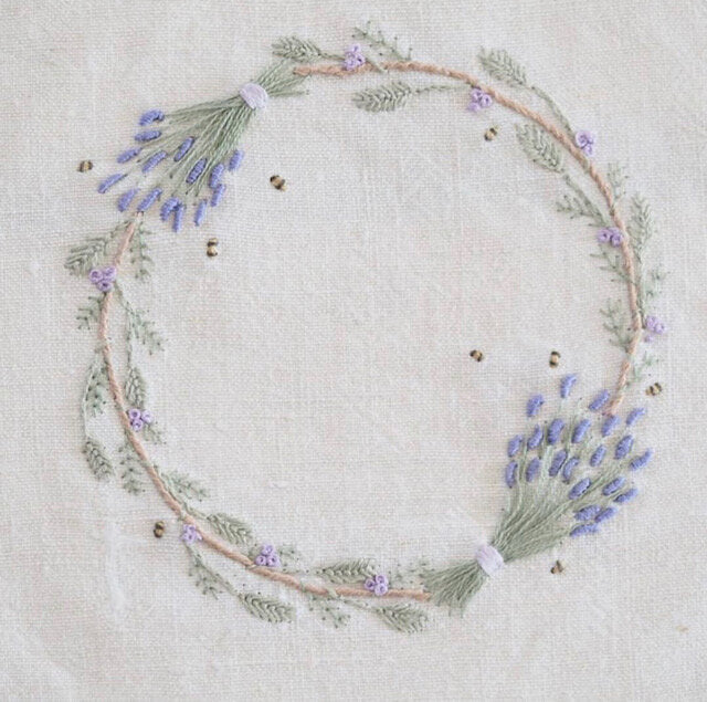 The Stitchery Embroidery Kit: Lavender and Bees