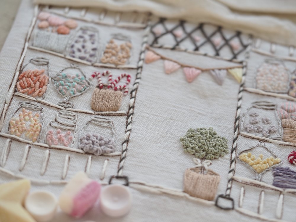 The Stitchery Embroidery Kit: Stitchery Lane Bon Bon