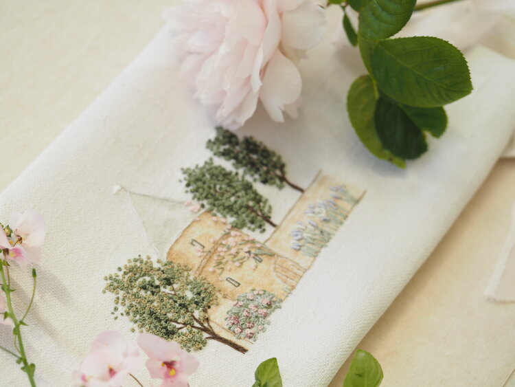 The Stitchery Embroidery Kit: The Chateau - Willow Cottage Quilt Co