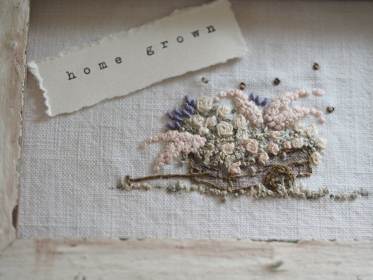 The Stitchery Embroidery Kit: Floral Cart