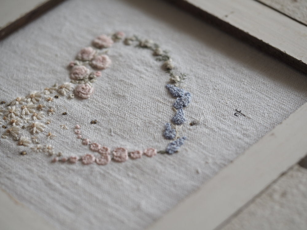The Stitchery Embroidery Kit: Floral Heart Garland