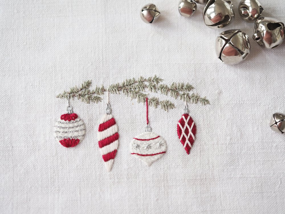 The Stitchery Embroidery Mini Kit: Christmas Baubles