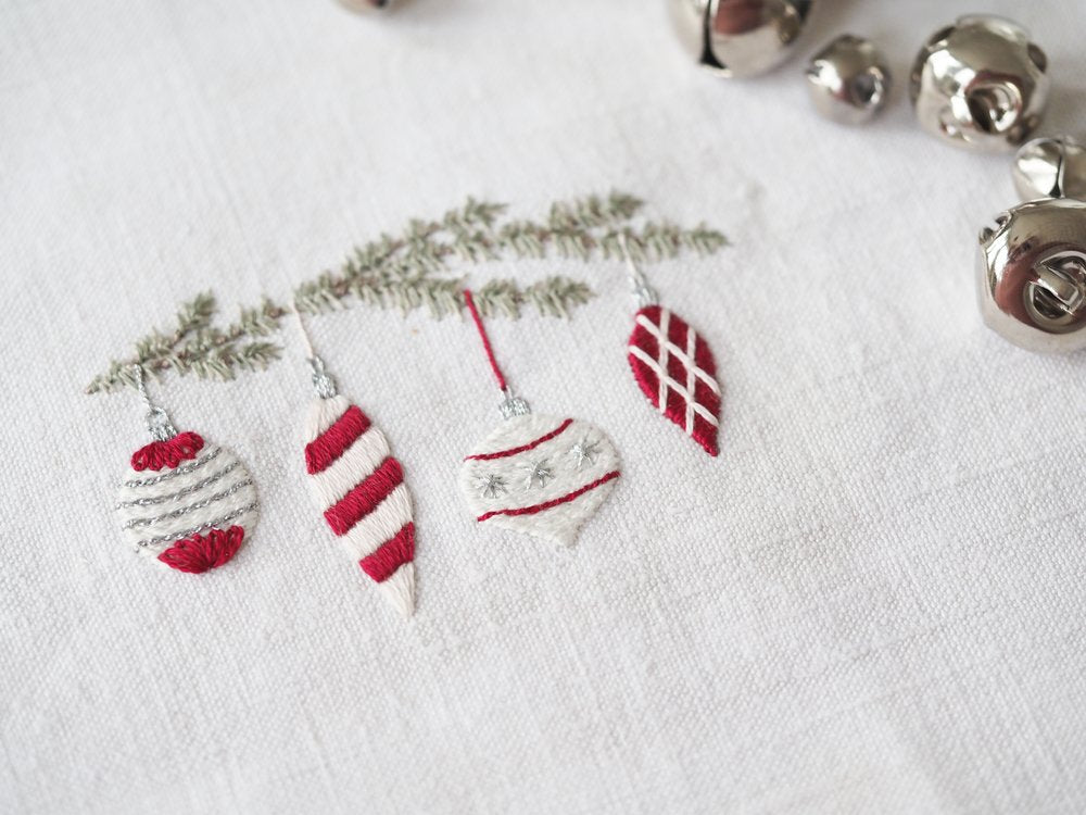 The Stitchery Embroidery Mini Kit: Christmas Baubles - Willow Cottage Quilt  Co