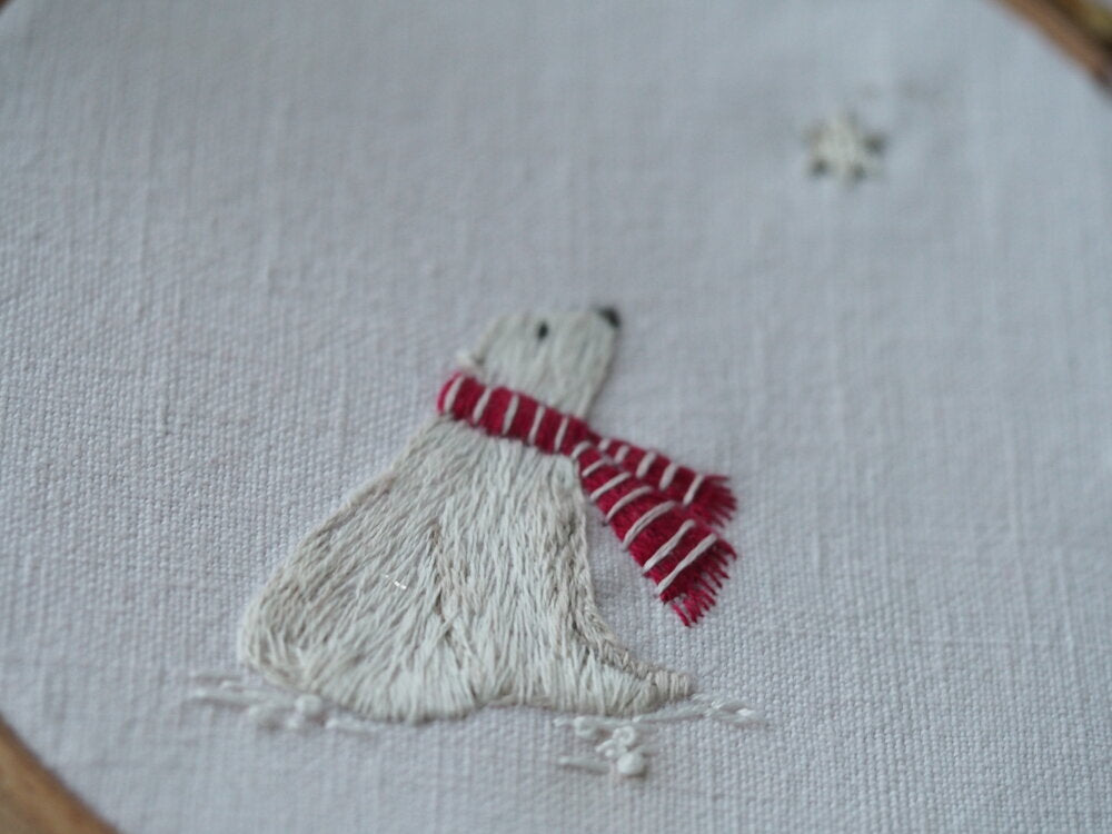 The Stitchery Embroidery Mini Kit: Polar Bear