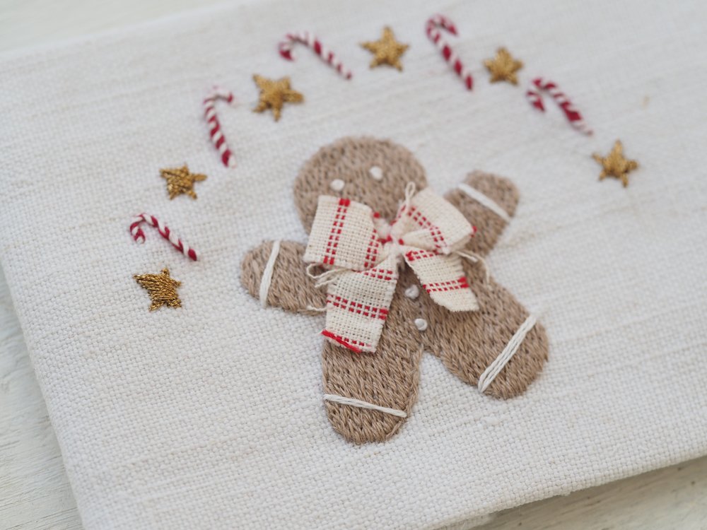 The Stitchery Mini Embroidery Kit: Gingerbread Man - Willow Cottage Quilt Co