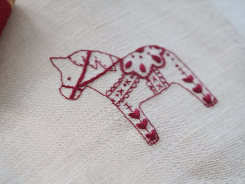 The Stitchery Embroidery Mini Kit: Dala Horse