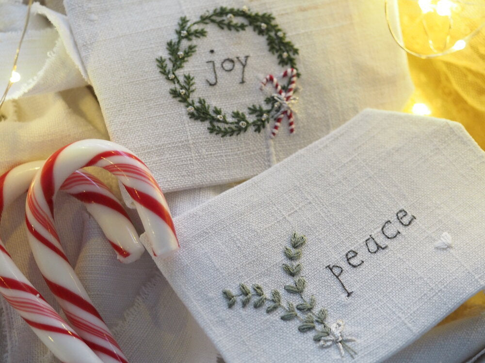 The Stitchery Embroidery Mini Kit: Christmas Tags  Set 2