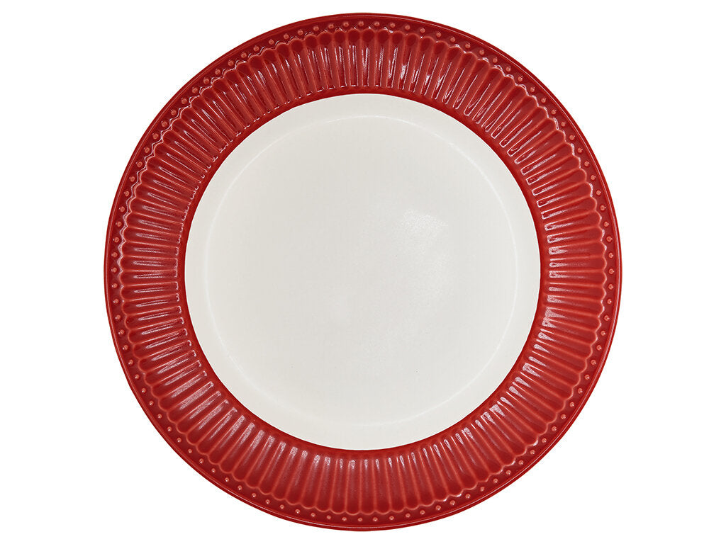 GreenGate: Stoneware Plate, Alice red