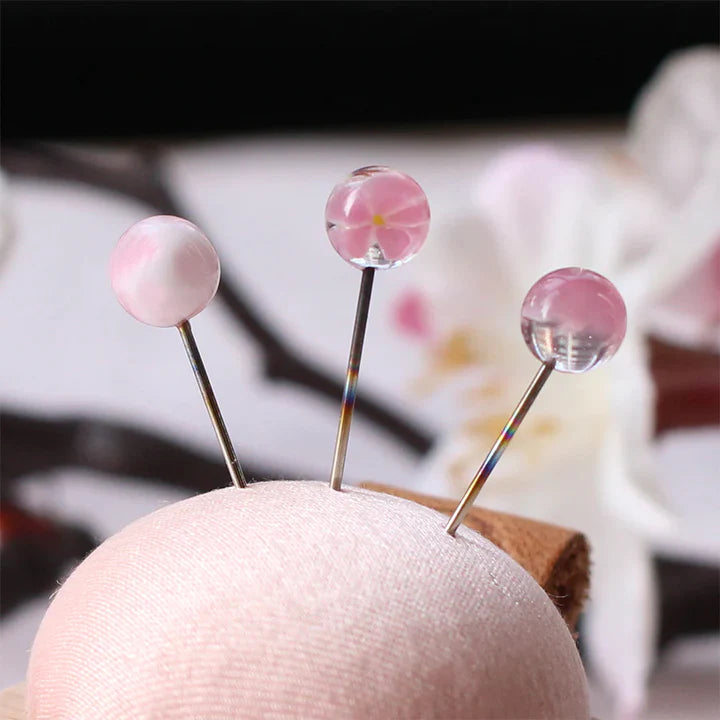 Glass Head Flower Pins - Sakura – gather here online