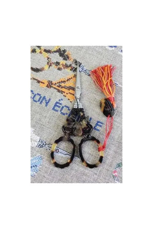 Sajou Embroidery Scissors Tortoiseshell Style S