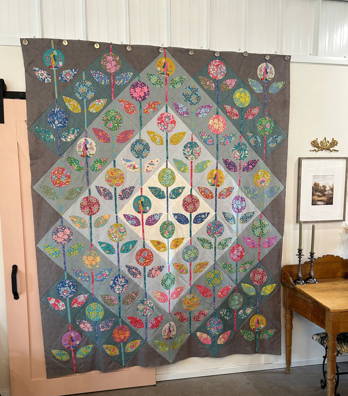 Folk Flower DIGITAL Quilt Pattern (Tilda Bloomsville quilt)