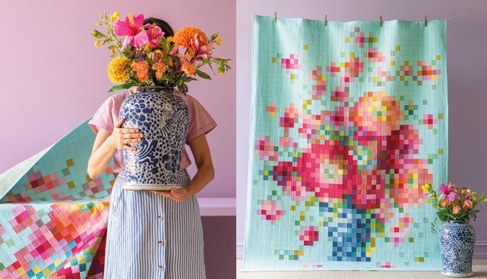 Tilda Basics Quilt KIT: The Flower Vase Embroidery Quilt