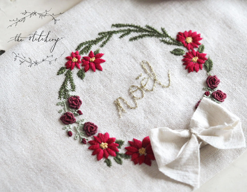 The Stitchery Embroidery Kit: Christmas Wreath